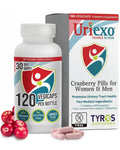 Uriexo Double Action Support Cranberry Pills - Urinary Tract Health Supplement with 36mg Proanthocyanidins PACs & 2000mg D-Mannose, Capsules for Men & Women, Non-Antibiotic Formula, 30 Day Supply UriexoBuy Supplements Australia