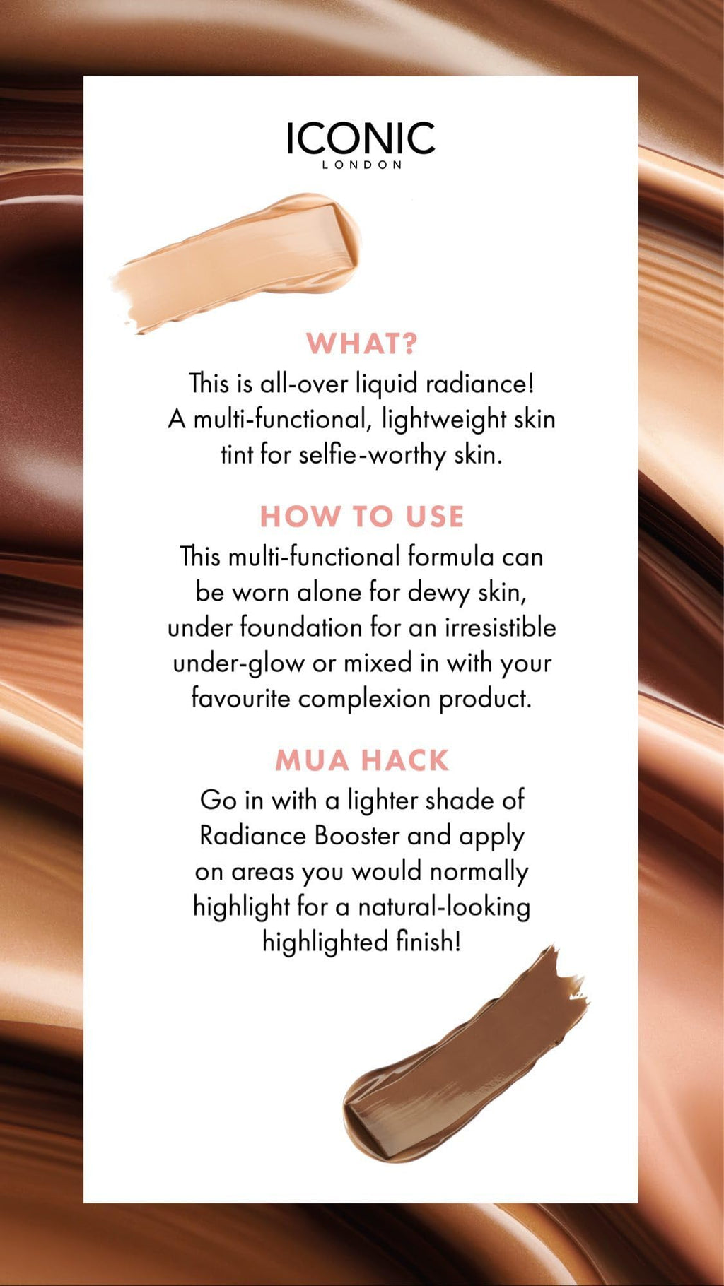 ICONIC LONDON Radiance Booster | Liquid Radiance Lightweight Skin Tint for a Glowy Makeup Look, Cruelty Free, Vegan Makeup (Champagne Glow) 30 mL/ 1.01 Fl Oz ICONIC LONDON buy supplements Au