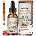 Trawecual Black Walnut Wormwood Black Seed Oil Cleanse Tincture, 23-in-1 Gentle Gut Detox & Digestive Health Support with Clove, Pumpkin Seed