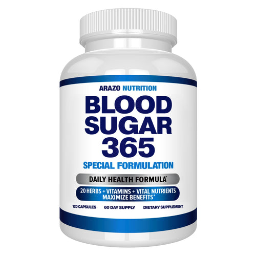 Arazo Nutrition Blood Sugar 365 Supplement – Supports Healthy Energy Levels - 120 Herbal Pills - 60 Day Supply Aus HealthcareBuy Supplements Australia