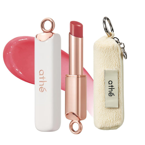 athé Everyday Tinted Lip Set – Tinted Lip Balm Stick with Madecassoside, Ceramide & Squalane, Includes Lip Pouch | Hydrating, Non-Sticky, Vegan K-Beauty Lip Care ATHÉBuy Supplements Australia