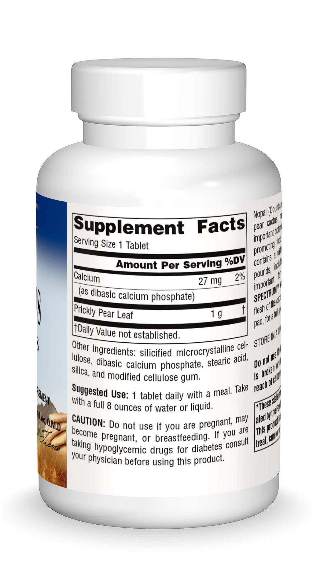 Planetary Herbals Full Spectrum Nopal Cactus 1000mg Prickly Pear Cactus Antioxidant - 100% Natural - 60 Tablets