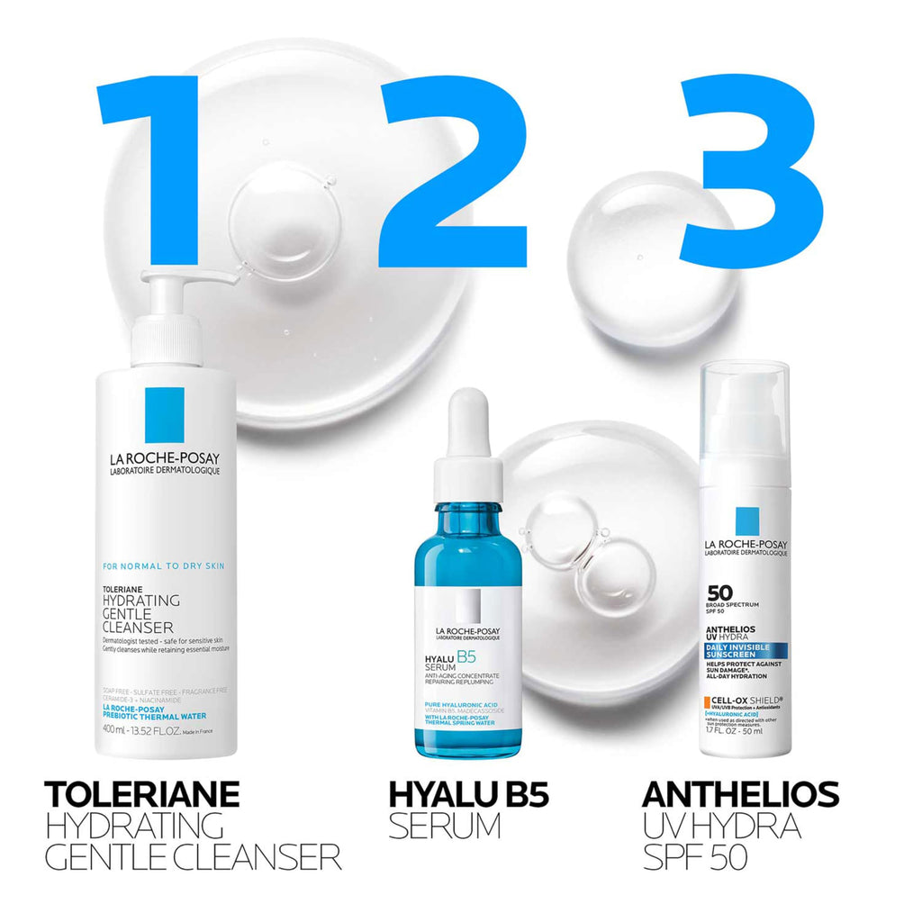 La Roche-Posay Hyalu B5 Suractivated Hyaluronic Acid Serum for Face, Vitamin B5 + Hyaluronic Acid + Glycerin, Hydrating Serum Visibly Plumps Skin,