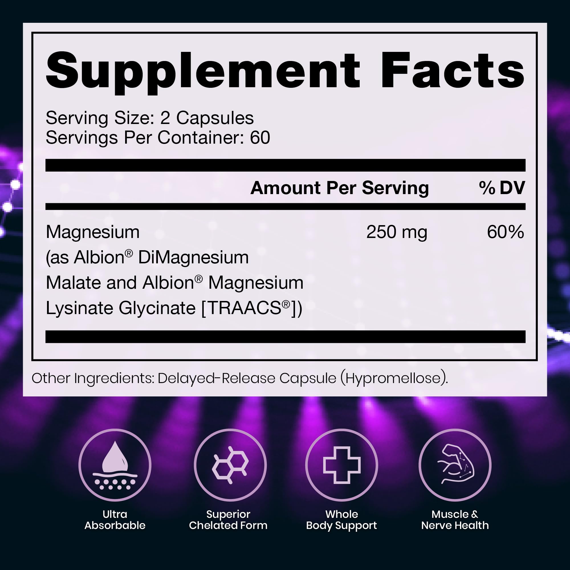Pure TheraPro Rx Optimum Magnesium Lysinate Glycinate & Di-Magnesium Malate, Made in USA | 2 Month Supply | Chelated for Maximum Absorption, Supports Bone Health & Energy, Non-GMO Pure Therapro RxBuy Supplements Australia