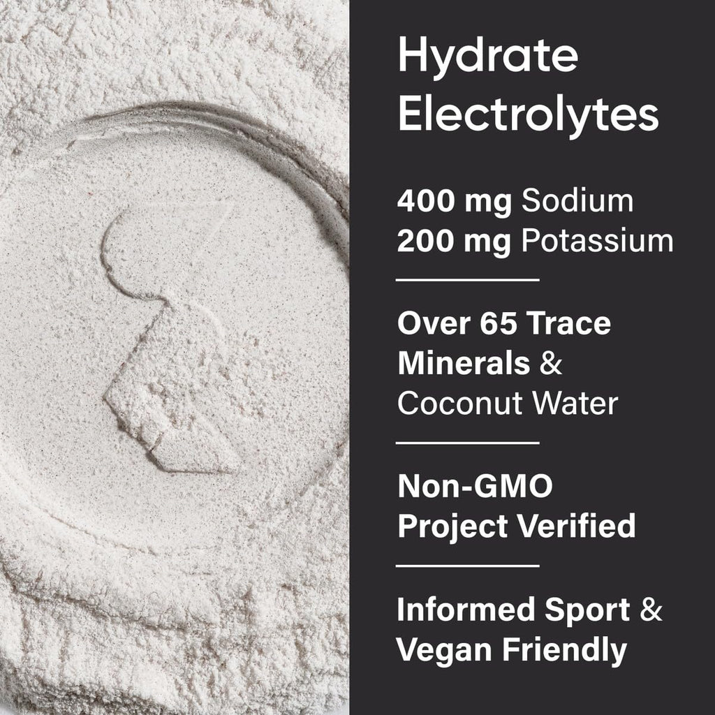Sports Research® Hydrate Electrolytes Powder Packets - Sugar-Free & Naturally Flavored with Vitamins, Minerals, and Coconut Water