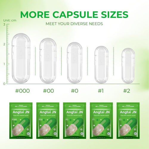 Angtai JN Size 0 Capsules Empty Vegan Plant Based Clear (100 Count) Gluten Free, Non-GMO, Halal Certified Pill Caps Filling Kit with 2 Spoons for Vegetarian DIY Your Own Supplements Angtai JNBuy Supplements Australia