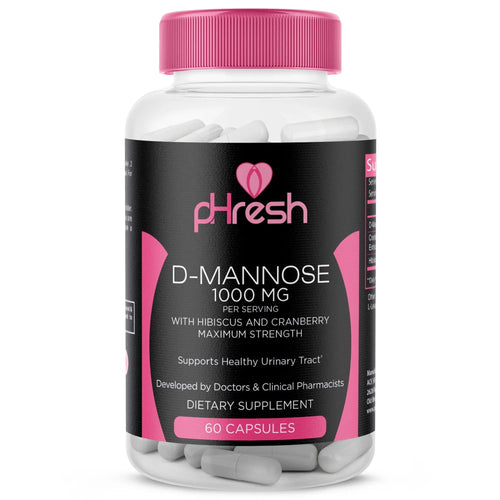 ACE NUTRITION pHresh D-Mannose with Cranberry Capsules for Women and Men, Maximum Strength 1000 mg Per Serving - Supports: Urinary Tract Health - Made in The USA ACE NUTRITIONBuy Supplements Australia