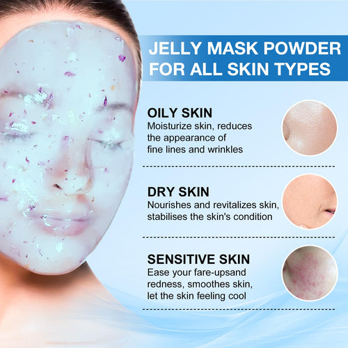 Angeland Jelly Mask for Facials Professional, Hydrating & Moisturizing Peel-Off Natural Gel Face Mask SkinCare, Professional Spa Use Jelly Face Masks,