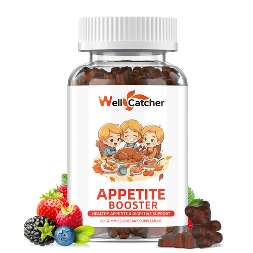 Appetite Booster Gummies for Kids Adults: Appetite Support Supplement with Bromelain Hawthorn Zinc Vitamin B12 for Healthy Digestive & Nutritional Balance, Sugar Free Mixed Fruit Flavor Vegan 30 Days WellcatcherBuy Supplements Australia