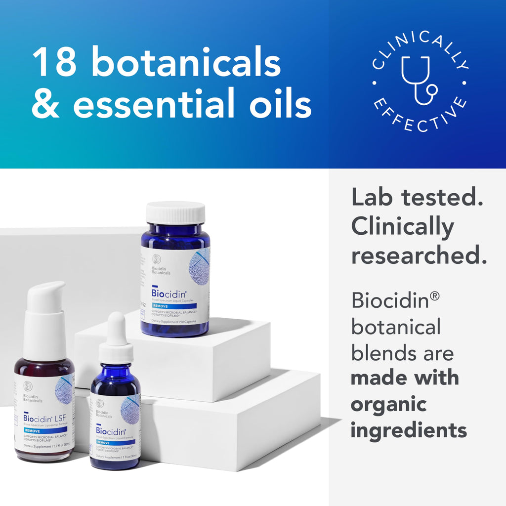 Biocidin Liquid Formula - Biocidin Broad-Spectrum Botanical Drops for Microbiome Balance - Biofilm Buster Support and Gut Detox Cleanse Routine