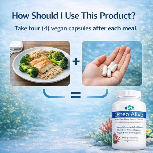 AIFBENK Osteo Alive Bone Support, with Plant-Based Calcium & Magnesium (from Algae), Vitamin D3 (from Lichen), Vitamin K2 (MK-7), Boron & BioPerine, Helps Support Bone & Skeletal Health AIFBENKBuy Supplements Australia