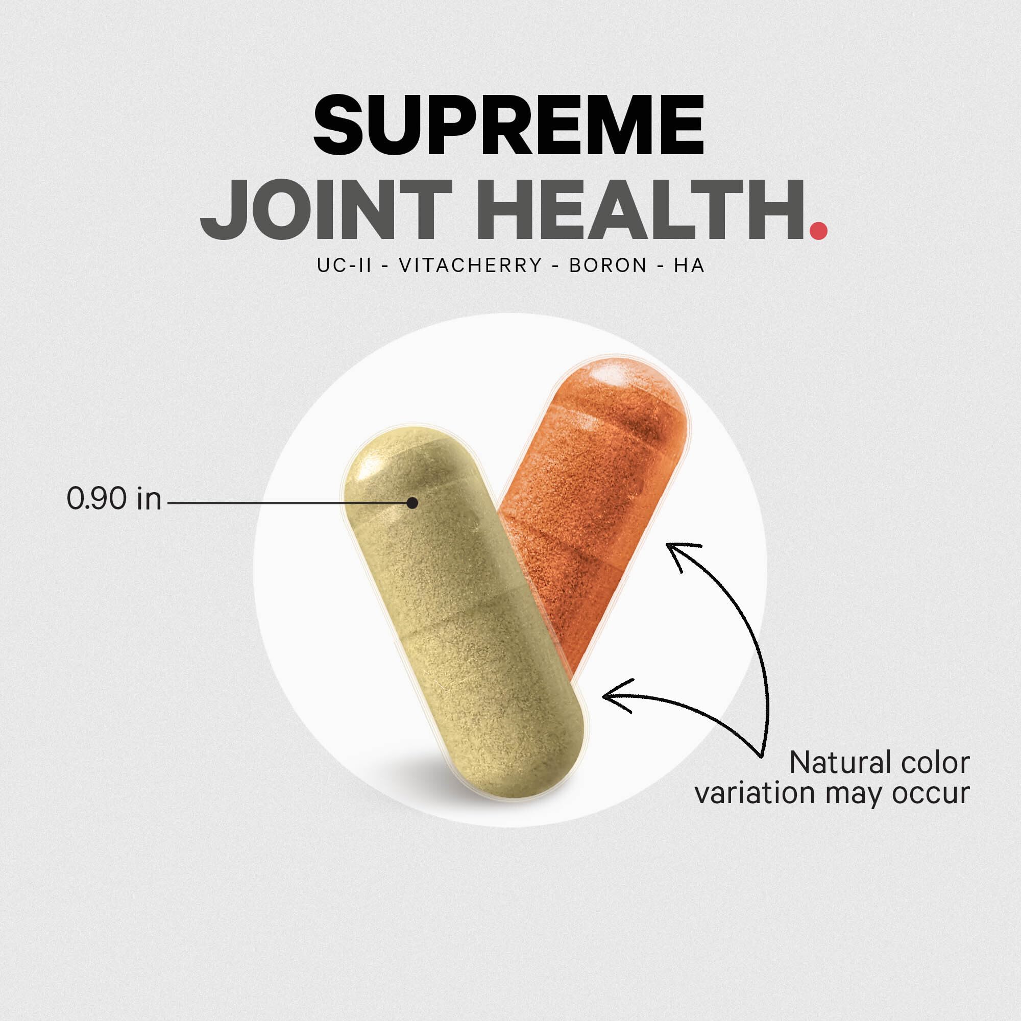 Codeage Supreme Joint Health, UC-II Collagen Capsules Type II, VitaCherry Sport Cherries, Boron, Calcium Fructoborate, Hyaluronic Acid, Turmeric, Bromelain & Boswellia Supplement, Non-GMO, 60 Count CodeageBuy Supplements Australia