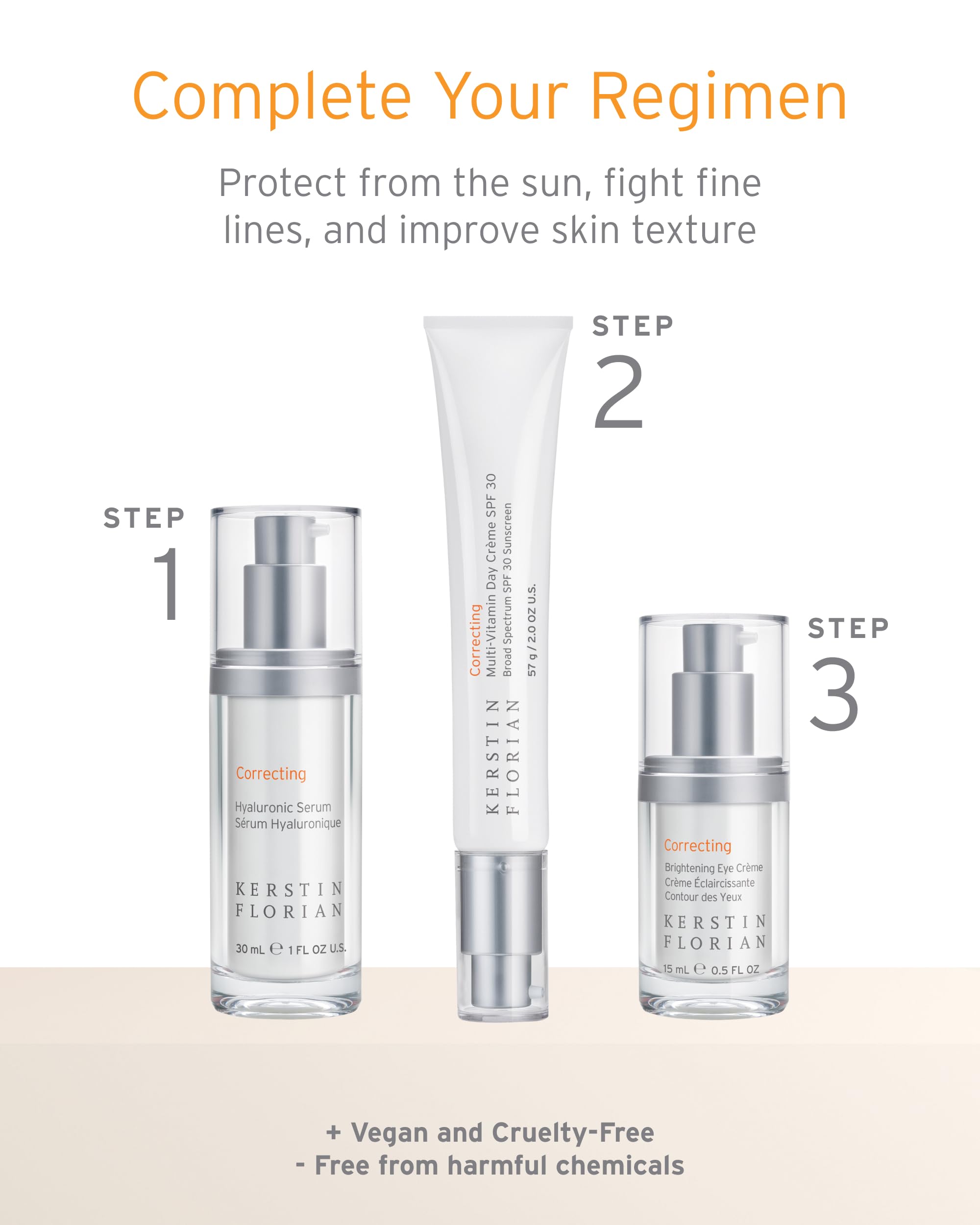 Kerstin Florian Hyaluronic Acid Serum | Moisturizing Anti-Aging Serum for Hydration & Plumpness | Paraben-Free | 1 fl oz
