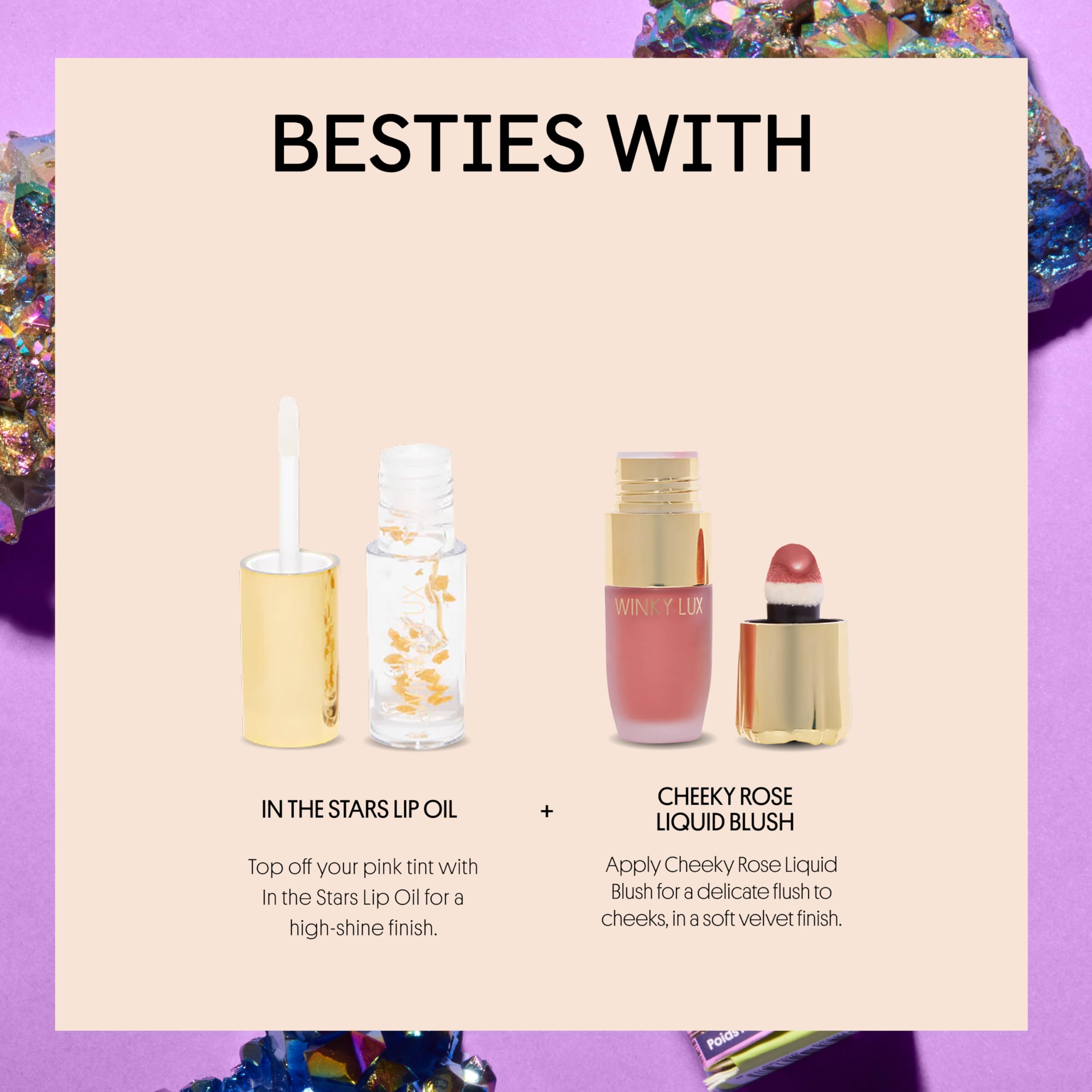 Winky Lux Aurora Glimmer Balm – Nourishing pH Lip Balm with Color Changing Mauve Tint, Hydrating Ceramides Soften and Hydrates Lips, Coconut Scent