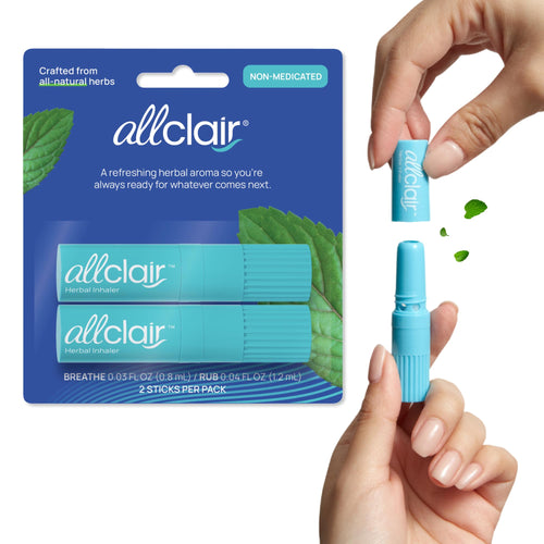 Allclair Nausea Relief Inhaler for Motion & Morning Sickness – Fast-Acting, Non-Drowsy, Natural Alternative to Pills & Patches, Travel Essential (2 Inhalers) Allclair buy supplements Au