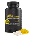 Livingood Daily Liver & Gallbladder Cleanse or Support Supplement with Milk Thistle, Ox Bile, Bile Salts, Digestive Enzymes and Artichoke Leaf Extract