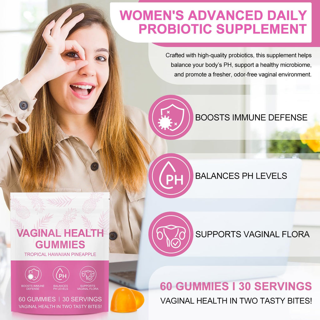 Vital Vaginal Probiotics Source Feminine Gummies,Premium Feminine Balance Gummies,Probiotic Gummies for Prenatal & Postnatal Women - Probiotics for Digestion, pH Balance, Gut Health, Immune Support