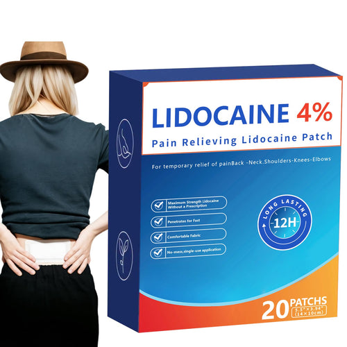 AROSLU 4% Lidocaine Maximum Strength Pain Relief Patches | Muscle & Joint Relief for Neck, Back, Knee, Shoulders | 12 Hour Long Lasting | 20 Count AROSLUBuy Supplements Australia
