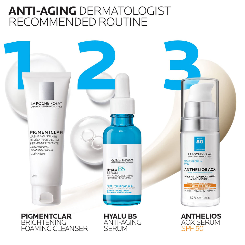 La Roche-Posay Anthelios AOX Daily Antioxidant Serum with SPF, Face Moisturizer with Sunscreen and Vitamin C & E, Oil Free Face Sunscreen for Sensitive Skin