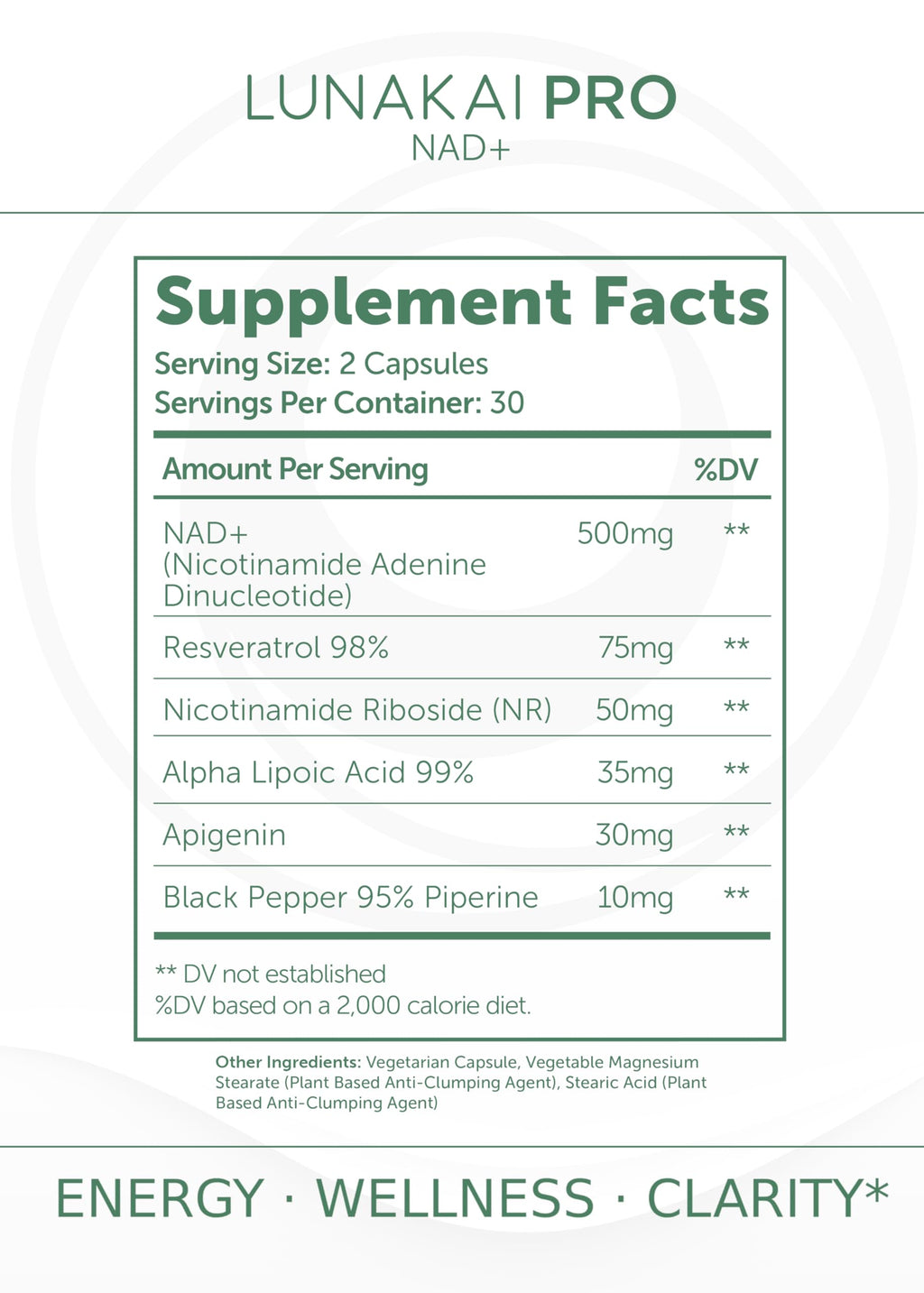 Lunakai USA Made Dual-Pathway NAD+ Formula with NR & Resveratrol – Natural NAD Supplement for Women & Men – Healthy Aging 7