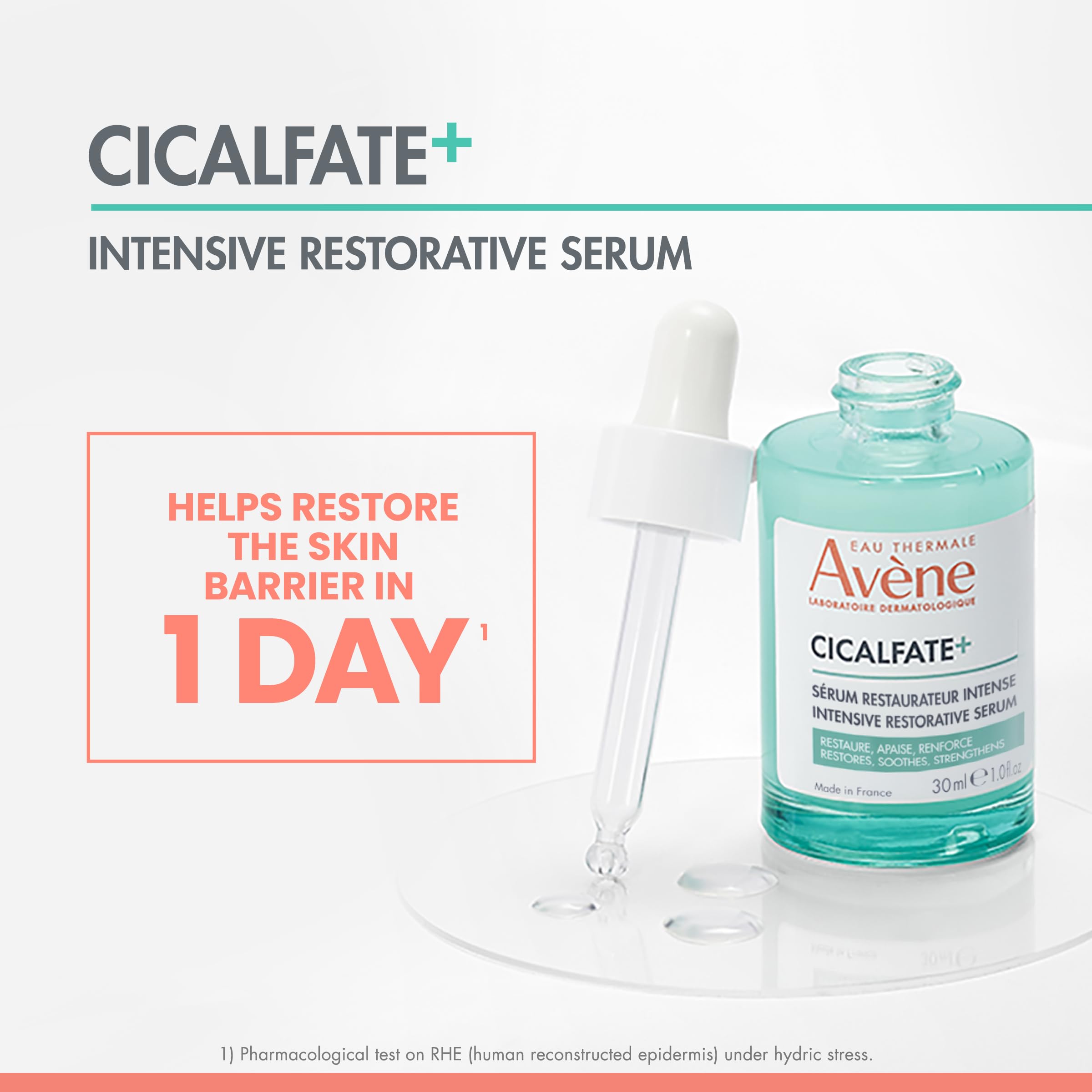 Avène Cicalfate+ Intensive Restorative Serum, Restores & strengthens skin barrier, Barrier serum with Pro-Vitamin B5 for all skin types including sensitive skin
