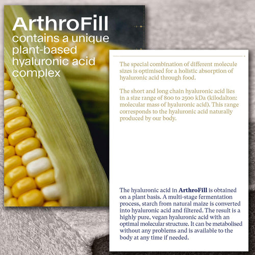 ArthroFill™ Tablets - Proven European Joint Relief - Vegan Hyaluronic Acid - Nutrient Complex - Support Active Movement Functions with 15 Vital Micronutrients - Made in Germany ArthroFillBuy Supplements Australia