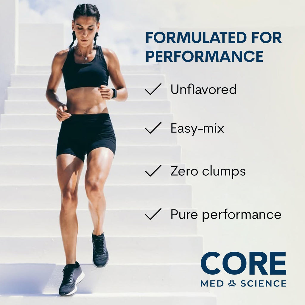 Core Med Science Creatine Monohydrate Powder 90 Servings - NSF Certified for Sport, 5g Pure Micronized Creatine, Unflavored Supplement for Strength, Recovery