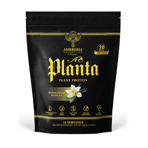 Ambrosia Plant Based Protein Powder 20g | Clean Vegan Pea Protein Powder | Gluten & Dairy Free, Keto Friendly, No Added Sugar | 14 Servings | Vanilla Ambrosia buy supplements Au