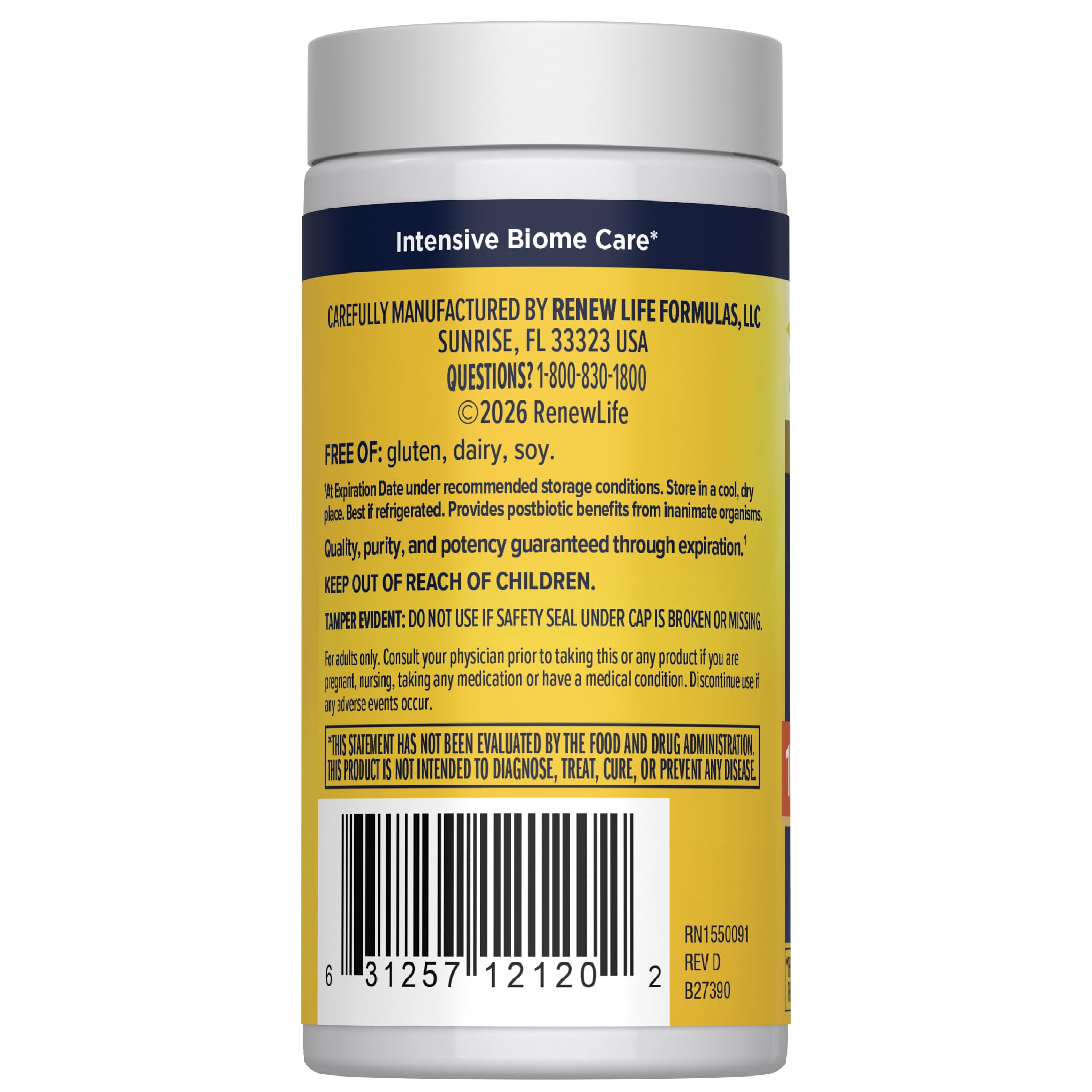 Renew Life Ultimate Flora Adult Ultimate Care Probiotic, 150 Billion, 30 Caps (Package May Vary)