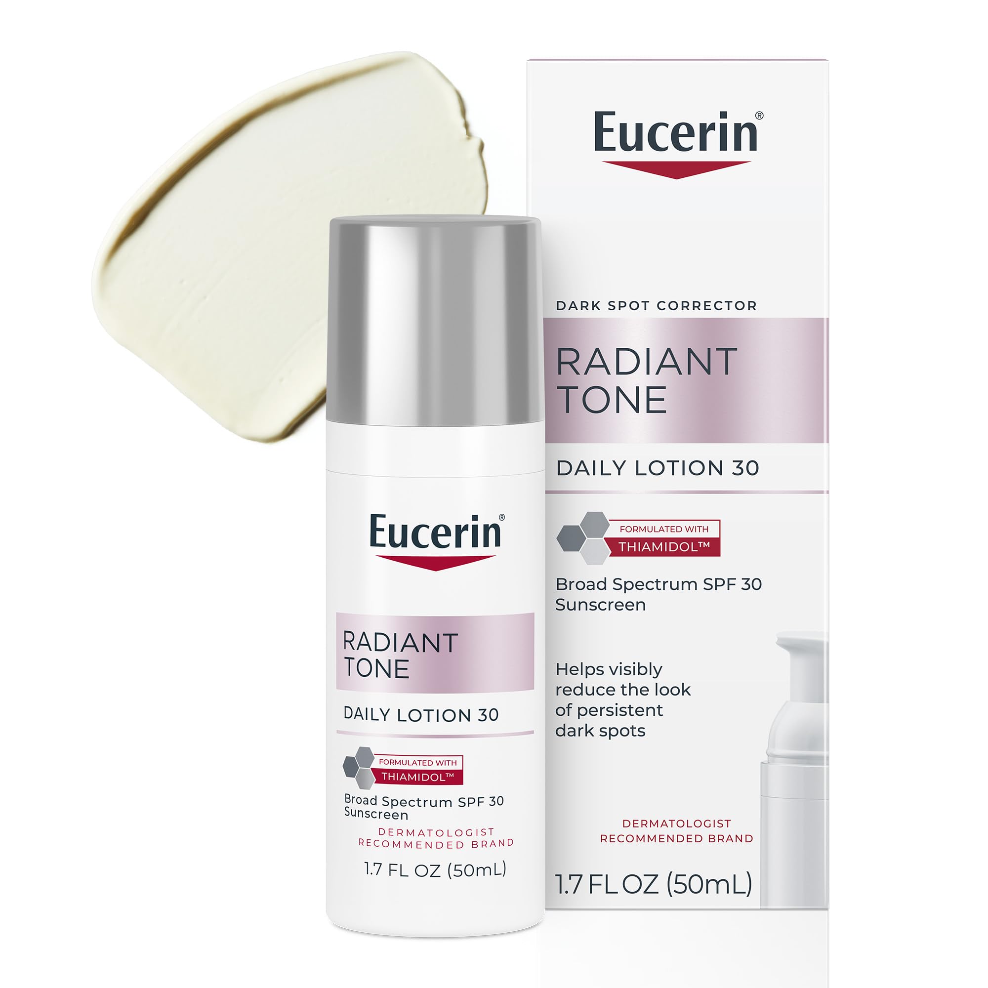 Eucerin Radiant Tone Daily Face Lotion with SPF 30, Dark Spot Corrector with Thiamidol, Face Moisturizer Helps Visibly Reduce