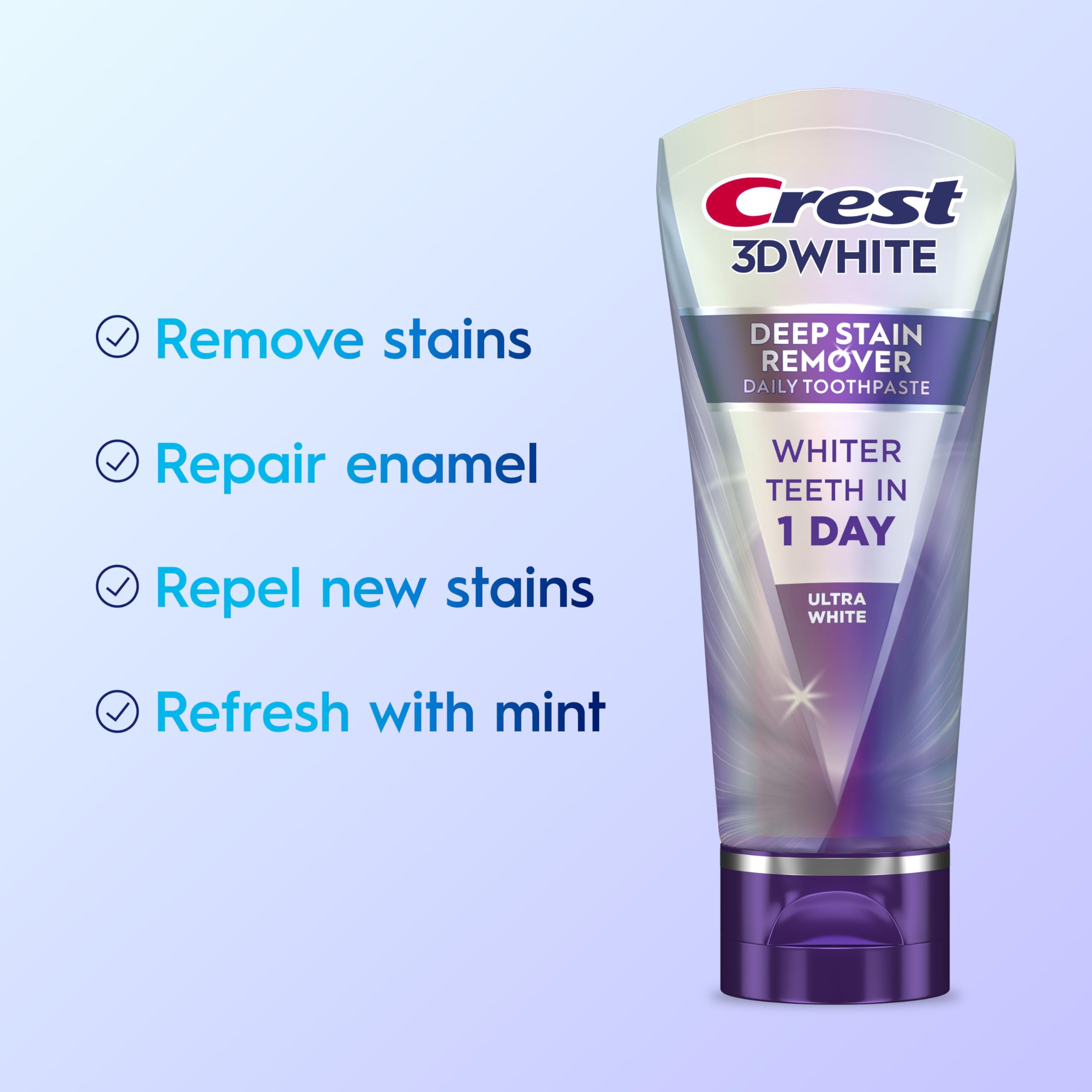 Crest 3DWhite Brilliance Deep Stain Remover Ultra White Toothpaste - 2.1oz