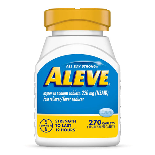 Aleve Pain Reliever & Fever Reducer Naproxen Sodium Caplets, Body Pain Relief, 270 Count AleveBuy Supplements Australia