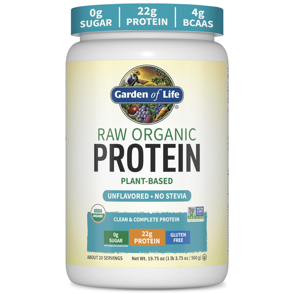 Garden of Life Organic Vegan Protein Powder, Plant Based & BCAAs, Organic Protein Powder with Probiotics & Enzymes,