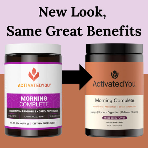 ActivatedYou Morning Complete Super Greens Powder Drink Mix - Gut Health Boost with Prebiotics, Probiotics, & Antioxidants - 10 Billion CFUs, Mixed Berry Flavor