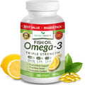 Triple Strength Omega 3 Fish Oil Supplements 2400mg | 180 Capsules, Burpless High Potency Lemon Flavor, High EPA DHA for Men & Women Ultra Pure Softgels | Joint Support, Eyes, Heart Brain Health Pills NATURE'S BRANCHBuy Supplements Australia