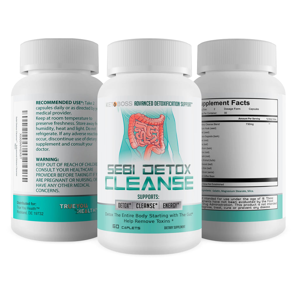 Sebi Detox Cleanse - Advanced Detoxification Support - Detox The Entire Body Starting with The Gut - Help Remove Toxins - Inspired by dr sebi Products