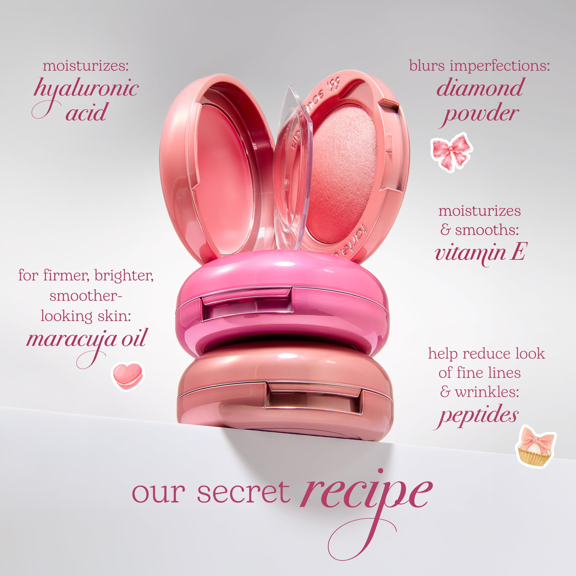 tarte macaron blush & glow duo - Multi-Use Longwear Makeup with Peptides, Cream & Powder Blush Duo with Blend Bar for a Buildable Bright Lifted Look, Vegan & Cruelty-Free, full size, honey blossom
