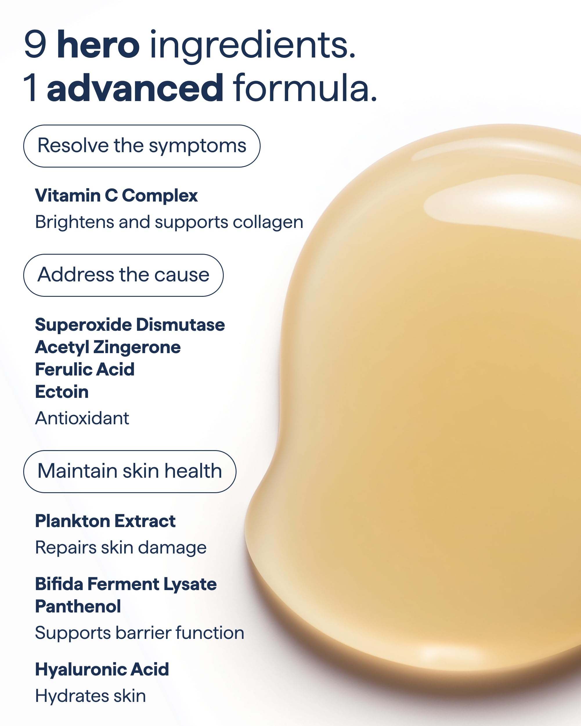 Remedy for Daily Defense | 15% Vitamin C Complex Brightening Serum | Stabilized Vitamin C with Next-Gen Antioxidants, Ferulic Acid, Ectoin