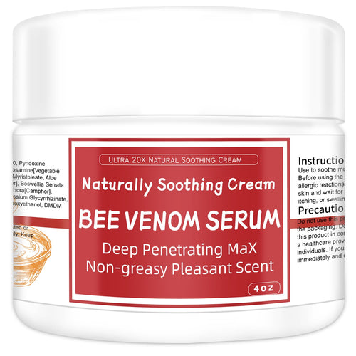 AEROMAXX Bee Venom Muscle & Joint Cream, 10X Ultra Strength Care Ointment, Natural Organic Formula, for Shoulder, Back, Neck, Hands, Knuckles, Elbows, Feet, Leg, Knees, Ankle, Adults, Seniors AEROMAXXBuy Supplements Australia