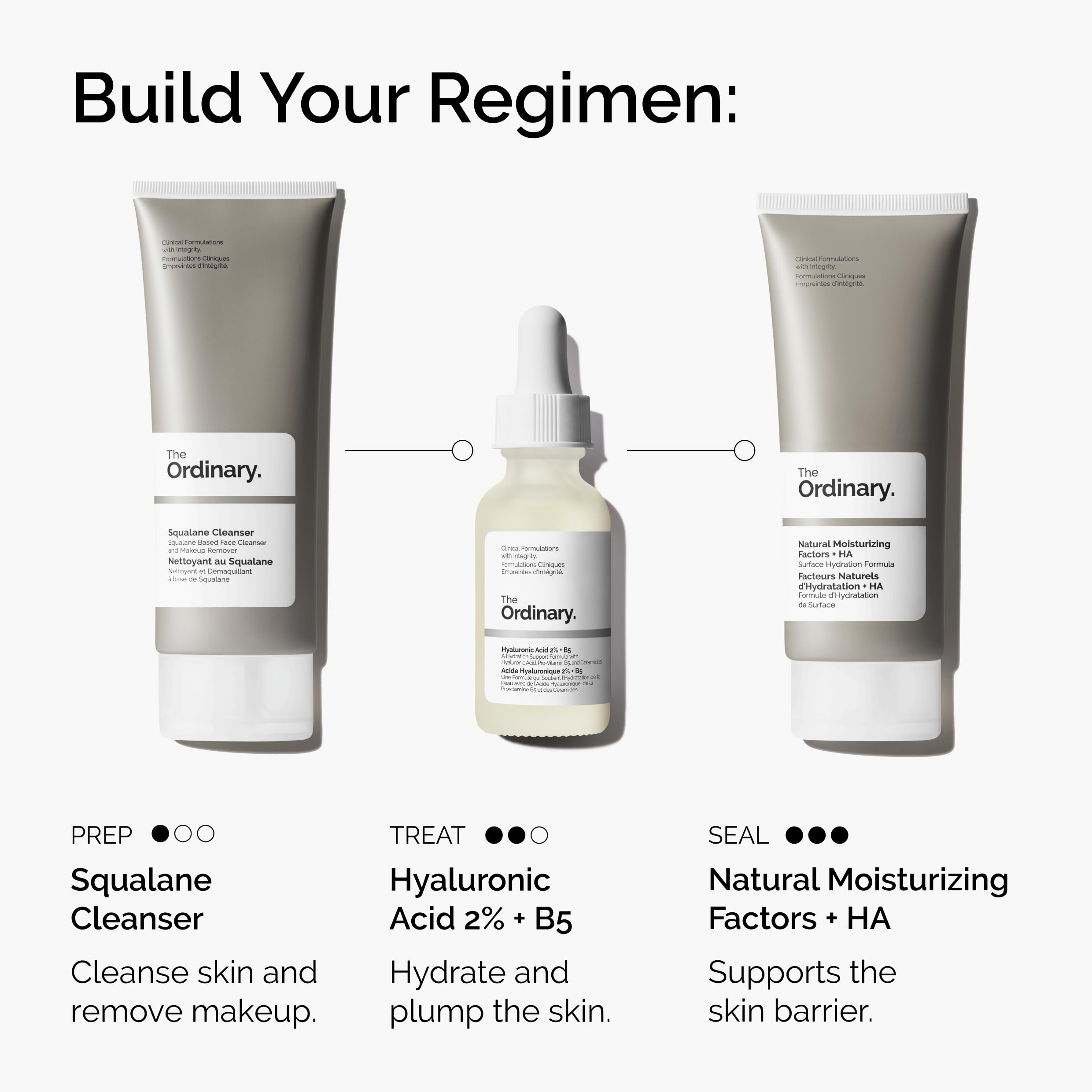 The Ordinary Hyaluronic Acid 2% + B5 (with Ceramides), Multi-Depth Hydration Serum for Plumper, Smoother Skin, 1 Fl Oz (Pack of 2)