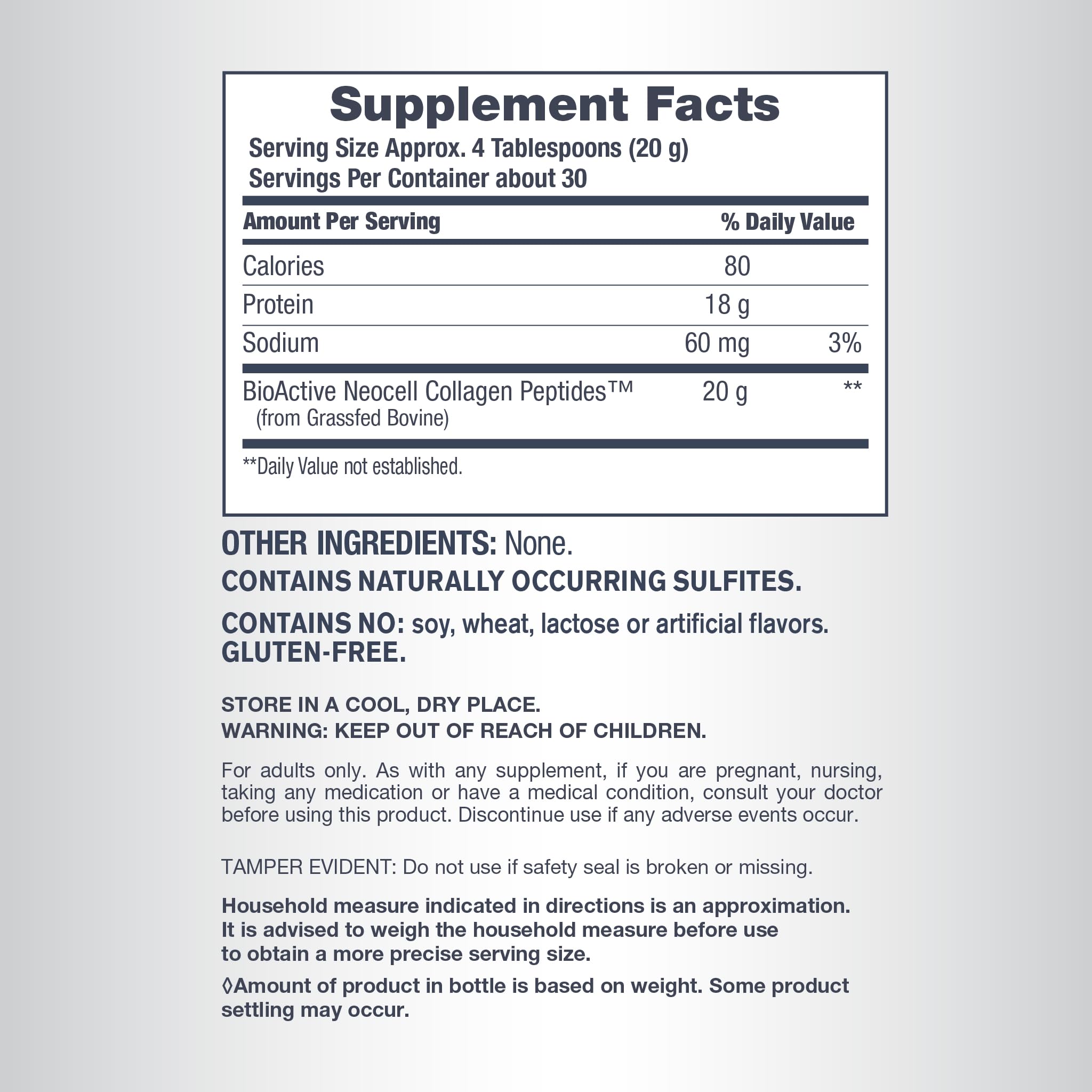 NeoCell Super Collagen Peptides Powder | 30 Servings | Unflavored | Types I & III | Grass Fed Bovine Supplement | Hair, Skin, & Nails | for Women and Men