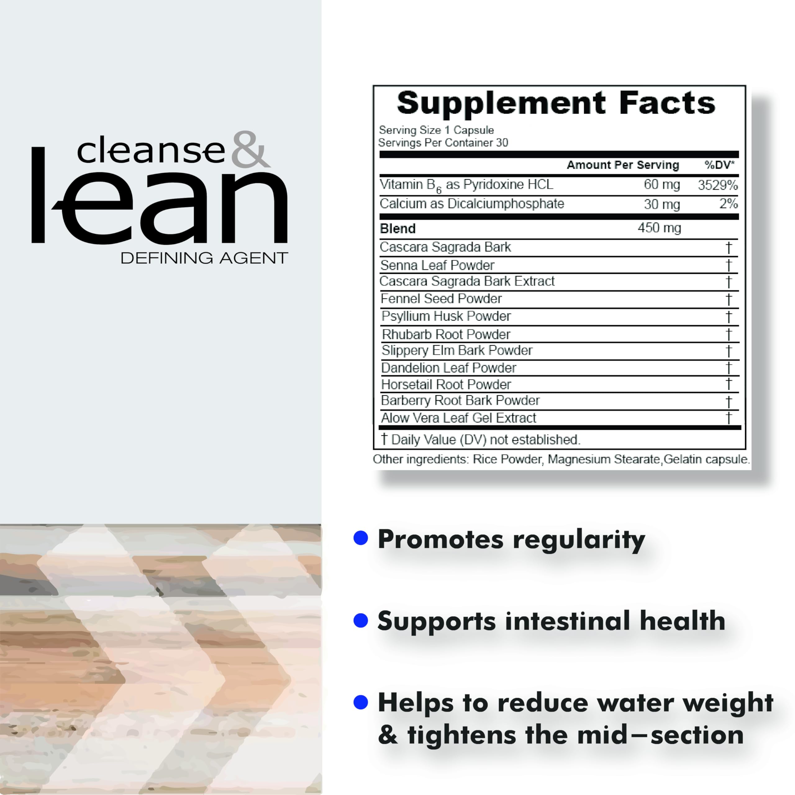 Max Muscle Naturaliga Cleanse and Lean Defining Agent Herbal Cleanse for Regularity w/Natural Detoxifying Ingredients