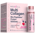 NeoCell Multi Collagen Peptides Liquid | 6 Vials | with Hyaluronic Acid and Biotin | Advanced Formula | Complex Beauty Supplement | Hair, Skin, and Nails