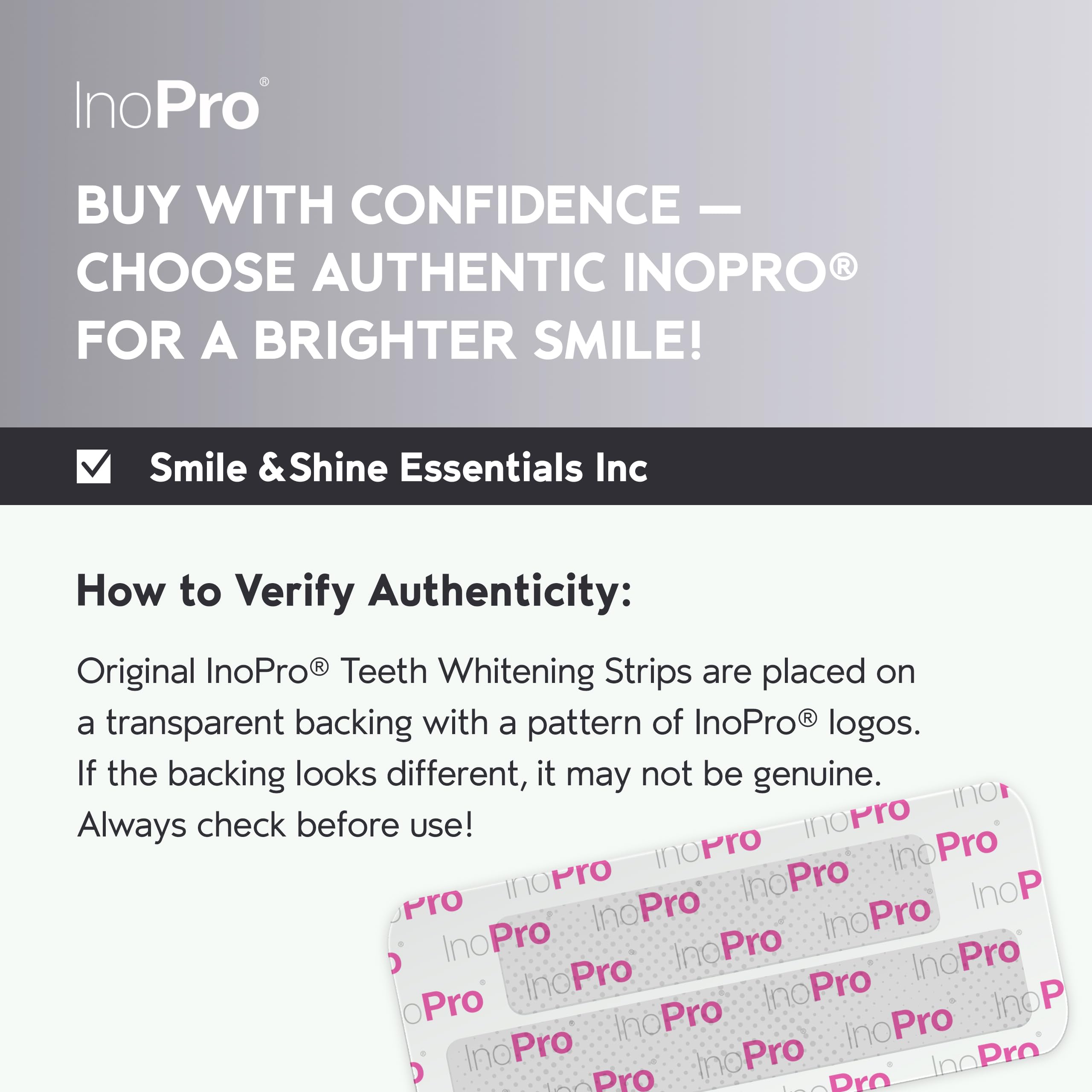 InoPro Natural Teeth Whitening Strips Kit 14 Treatments - Sensitive Teeth Whitener, Peroxide Free with Papain, Bromelain, Coconut Oil