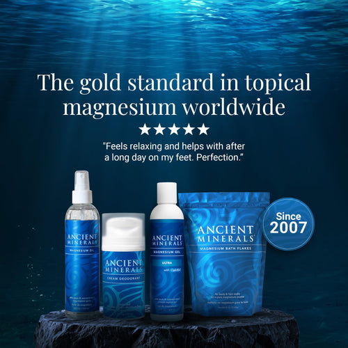 Ancient Minerals Magnesium Gel Ultra with OptiMSM and Aloe Vera - Topical Magnesium Gel Formula with MSM Best Used for Massage and Topical Application (8oz) Aus HealthcareBuy Supplements Australia