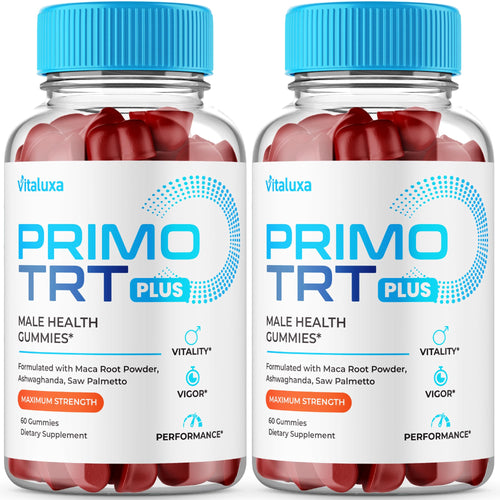 (2 Pack) Primo TRT Gummies, Primo TRT Advanced Performance Blend Supplement, PrimoTRT Try Prime Gomitas Maximum Strength for Males Support for Overall Health Wellness All Natural Ingredients (120 Ct) VitaluxaBuy Supplements Australia