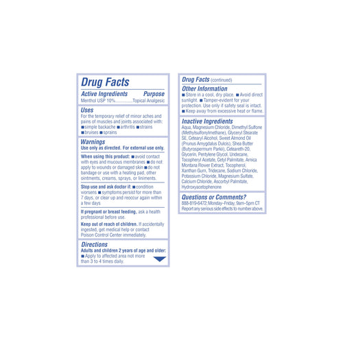 ASUTRA Muscle Pain Relief Cream, Cooling Menthol with Moisturizing Magnesium and Arnica Montana Oil, 3.4 oz ASUTRABuy Supplements Australia