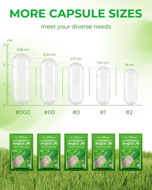 Angtai JN Vegan Empty Pill Capsules Size 2 Plant Based Clear (100 Count) Gluten Free, Non-GMO, Halal Certified Caps Filling Kit with 2 Spoons for Vegetarian DIY Your Own Supplements Angtai JNBuy Supplements Australia