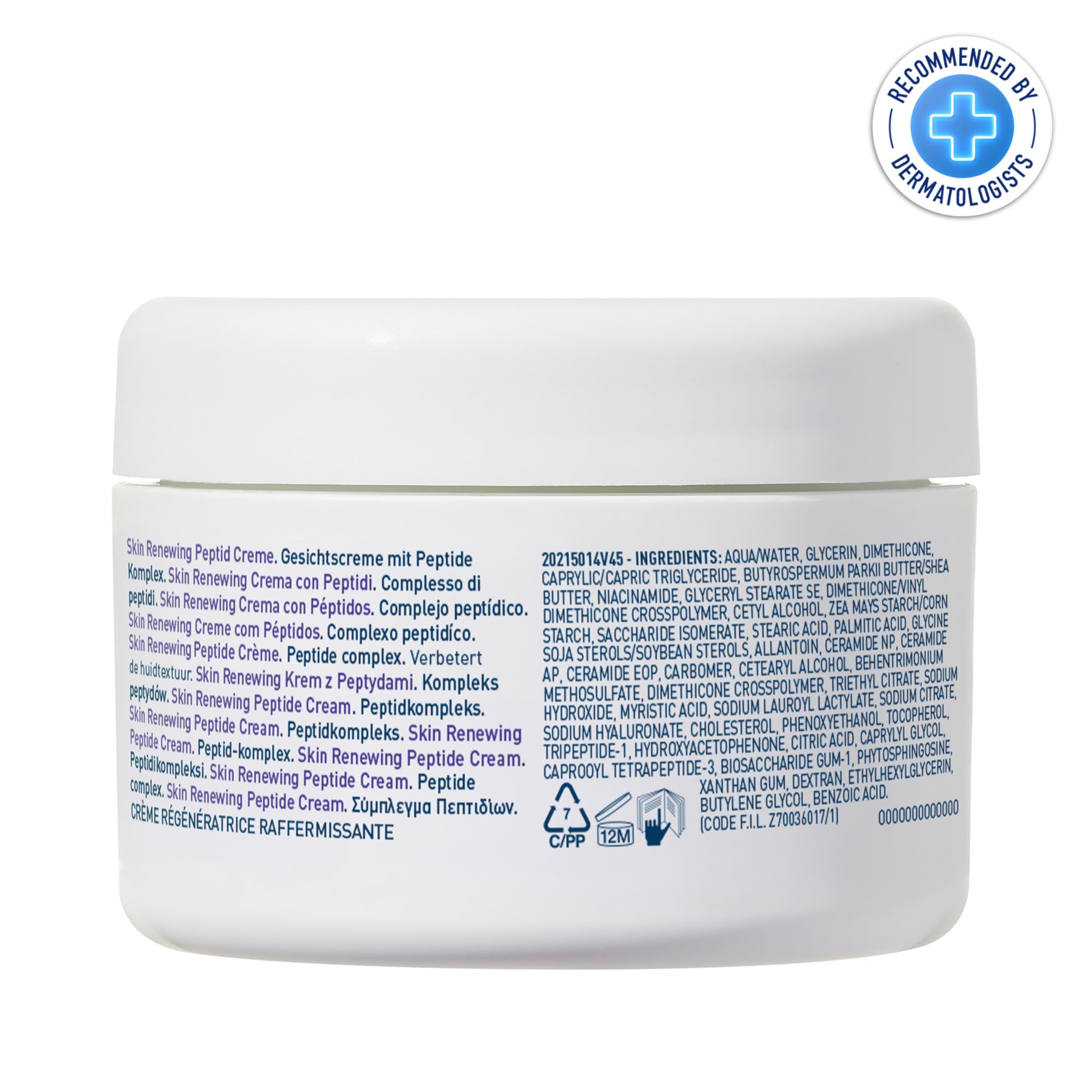 CeraVe Skin Renewing Night Cream, Niacinamide, Peptide Complex, and Hyaluronic Acid Moisturizer for Face, 1.7 Ounce, Packaging may Vary