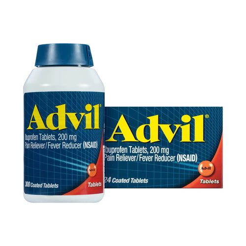 Advil Pain Reliever and Fever Reducer, Pain Relief Medicine with Ibuprofen 200mg for Headache, Backache, Menstrual Pain and Joint Pain Relief - 300+24 Coated Tablets AdvilBuy Supplements Australia